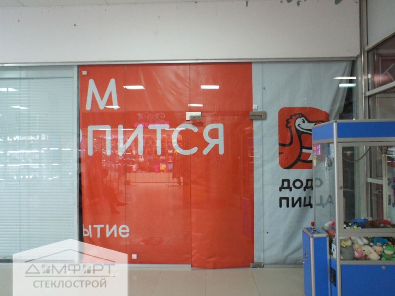 Переделка существующих стеклянных перегородок и дверей - Ижевск, ТЦ Кит