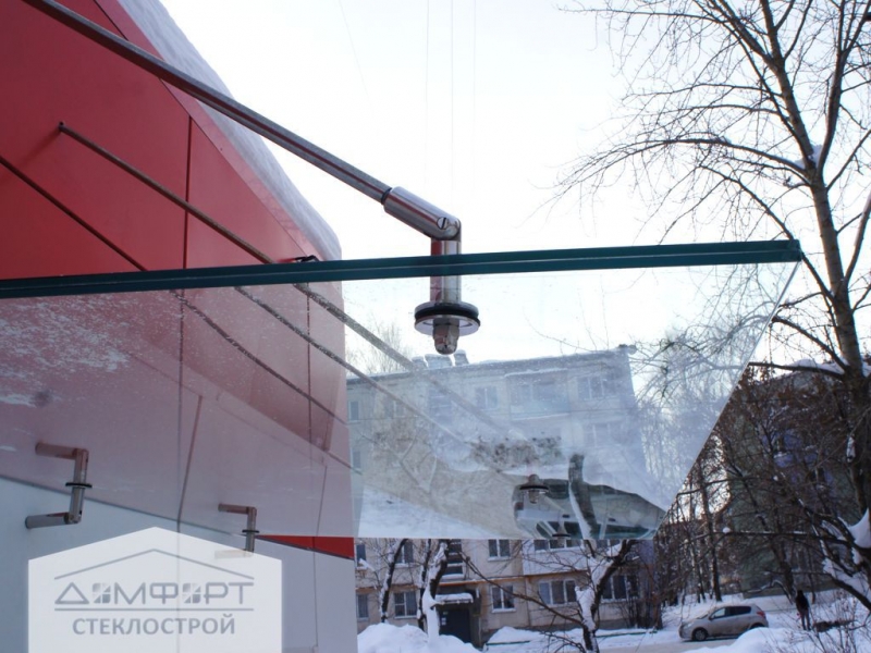 Замена поликарбоната на стекло для козырька - Ижевск, Ворошилова
